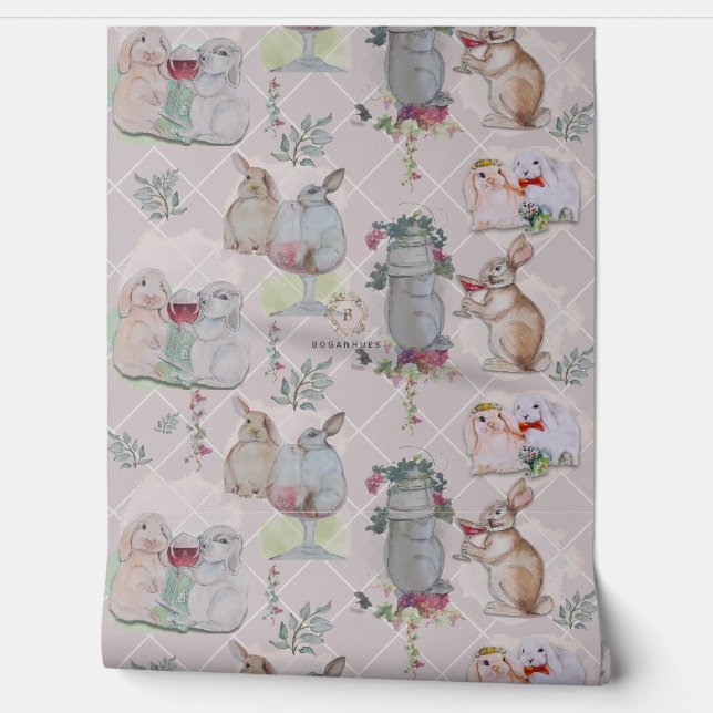 Pipa & Marlow Bunny TaleTheme Wallpaper Wallpaper (Unrolling)