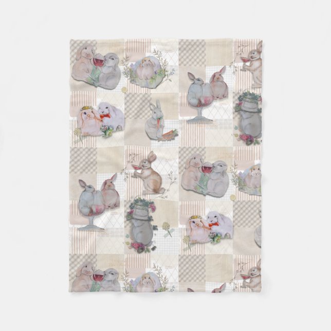 Pipa & Marlow Theme Baby Fleece Blanket (Front)