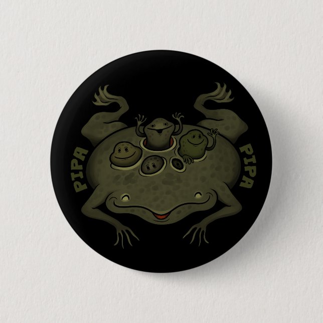 Pipa Pipa (Surinam Toad) Pinback Button (Front)