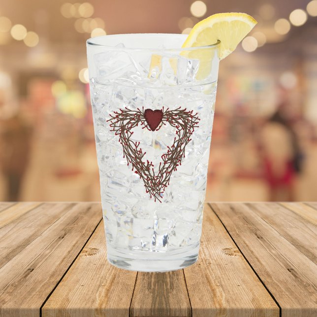 Pipberry Heart Wreath Mug Glass (Creator Uploaded)