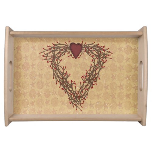 Pipberry Heart Wreath  Serving Tray