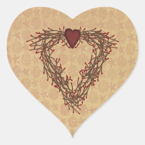 Pipberry Heart Wreath Sticker