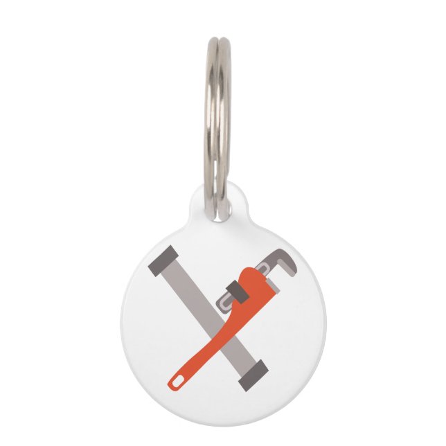 Pipe And Wrench Pet ID Tag (Front)