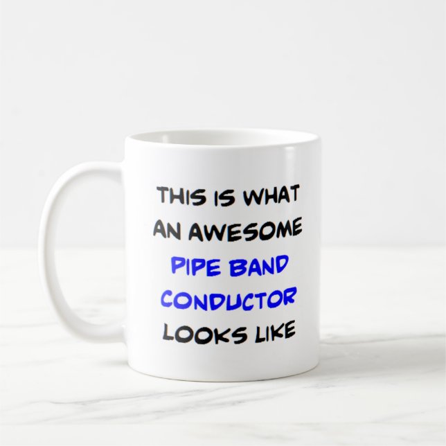 pipe band conductor, awesome coffee mug (Left)