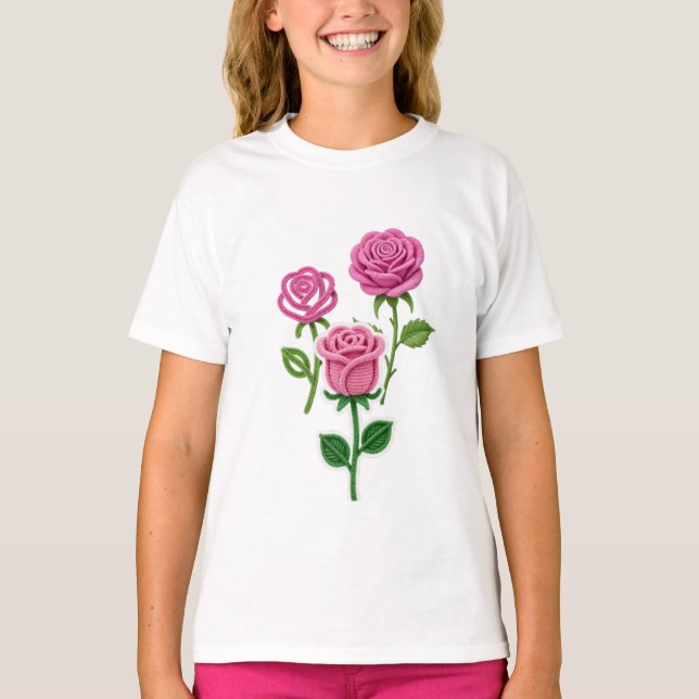 Pipe Cleaner Flower T-Shirt (Front)