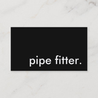 pipe fitter. business card