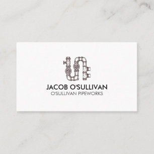 Pipe Layer Plumber Plumbing Business Card