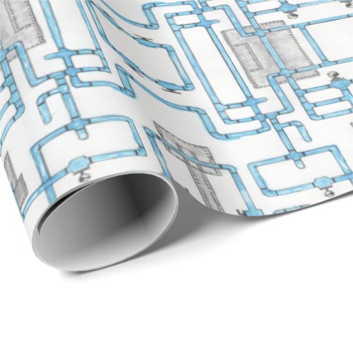 Pipe mania wrapping paper