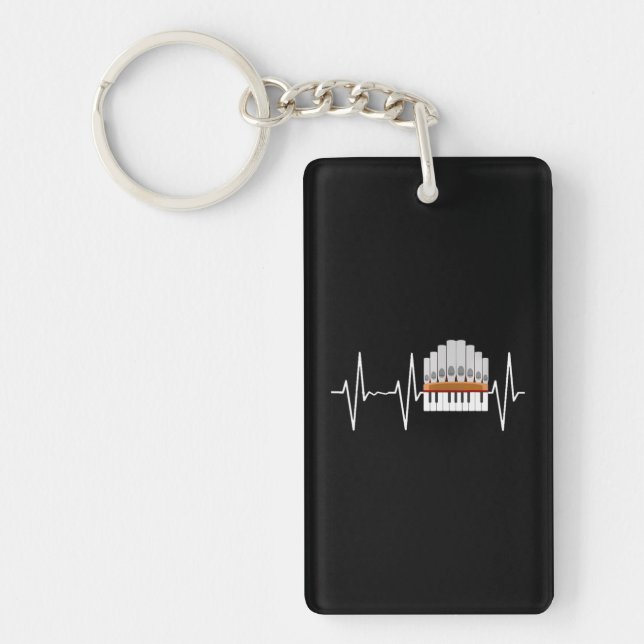 Pipe Organ Church Organist Orchestra Donor Keychain (Front)
