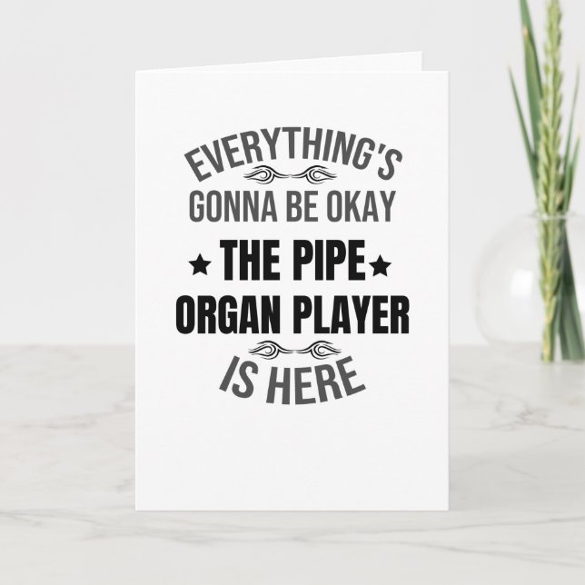 Pipe Organ Gifts | Pipe Organ Player Gifts Card (Front)