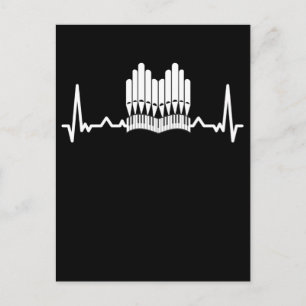 Pipe Organ Heartbeat Church Music Organist Postcard