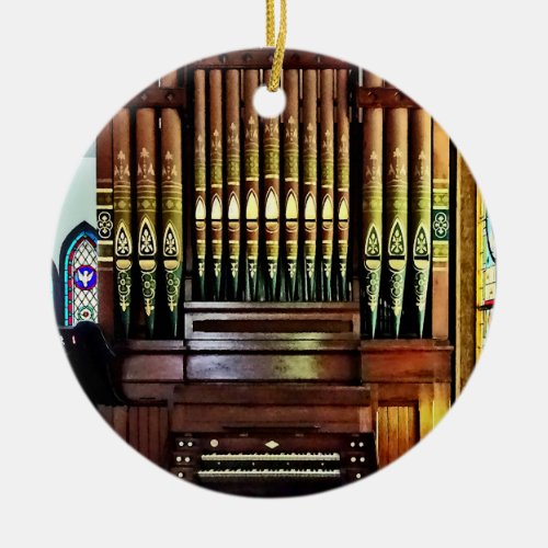 Pipe Organ In Church Ceramic Ornament