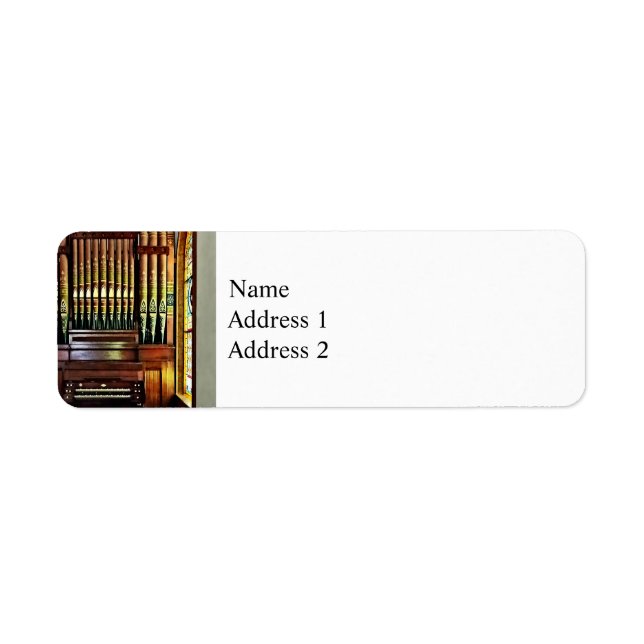 Pipe Organ In Church Label (Front)