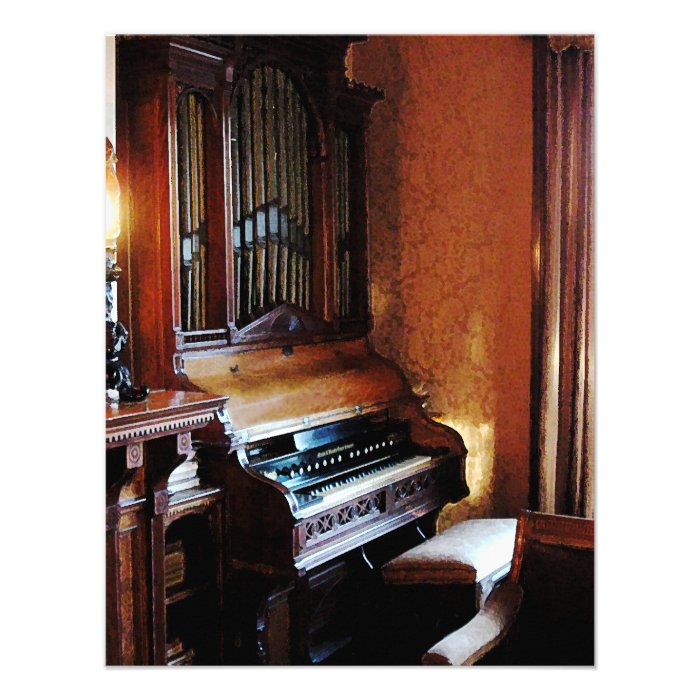 Pipe Organ in Living Room Custom Invitations