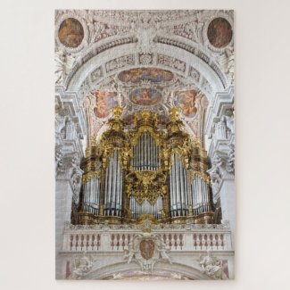 Pipe organ in Passau Cathedral, Germany Jigsaw Puzzle