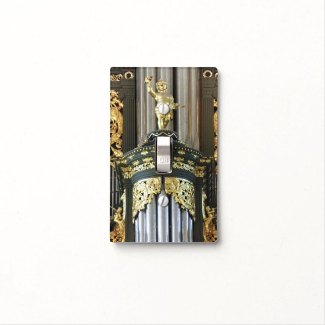 Pipe organ light switch cover (In Situ)