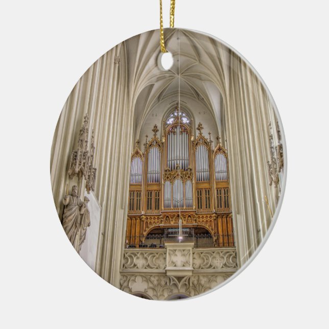 Pipe Organ Maria Am Gestade Ceramic Ornament (Left)