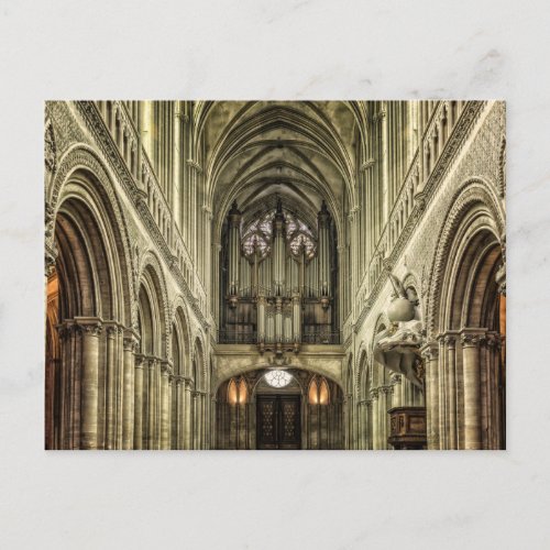 Pipe Organ Notre Dame Cathedral Paris Postcard
