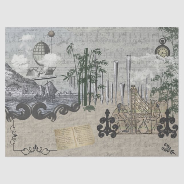 Pipe Organ Pipe Dream Tissue Paper (Front)