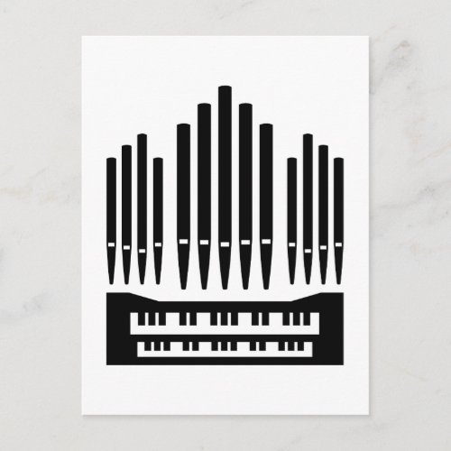 Pipe Organ Postcard