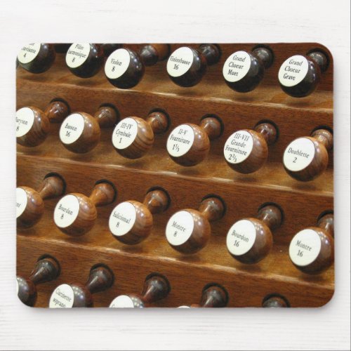 Pipe organ stops mousepad