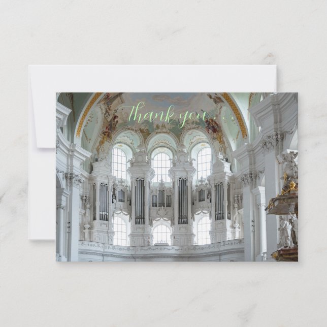 Pipe organ thank you card for musicians (Front)