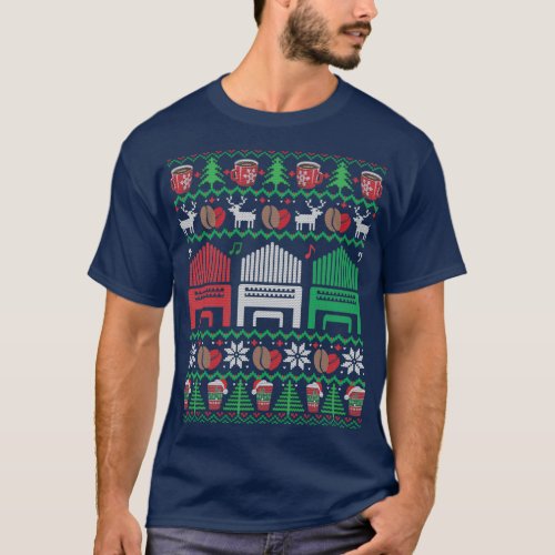 Pipe Organ Ugly Christmas Sweater Coffee Lover Gif