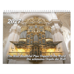 Pipe Organ Wall Calendar 2027 – Music Calendar