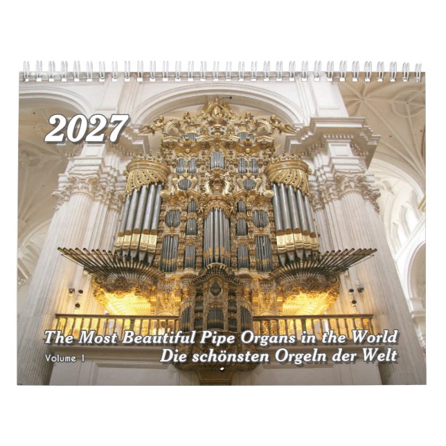 Pipe Organ Wall Calendar 2027 – Music Calendar (Cover)