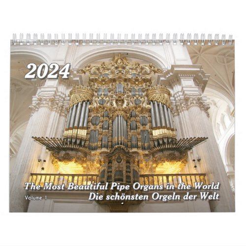 Pipe Organ Wall Calendar  Music Calendar 2024