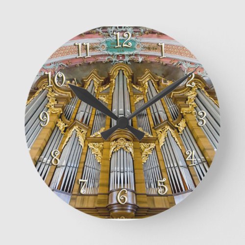 Pipe organ wall clock