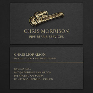 Pipe Repair Services Wrench Professional Business Card