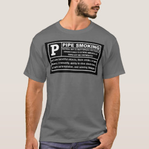 Pipe Smoking Warning Label T-Shirt