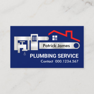 Pipe Wrench Leaking Faucet Business Card