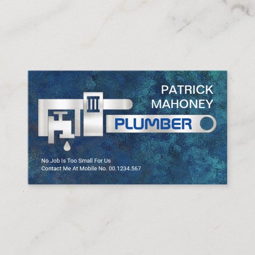 Pipe Wrench Leaking Faucet Flood Waters Business Card