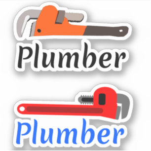 Pipe Wrench Plumber Sticker