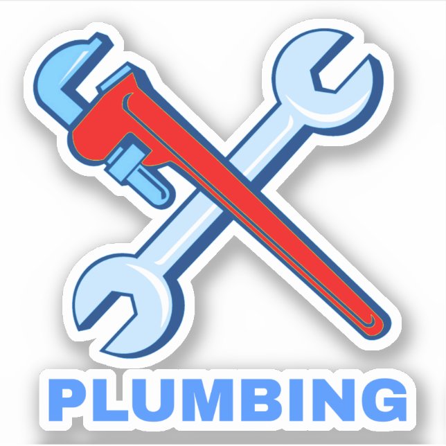 Pipe Wrench Plumbing Sticker (Front)