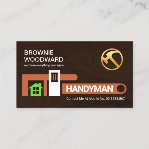 Pipe Wrench Repairing Building Home Business Card