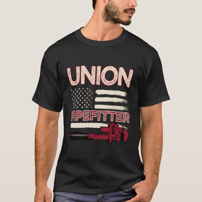 Pipefitter Plumber Plumbing Union Pipefitter T-Shirt (Front)