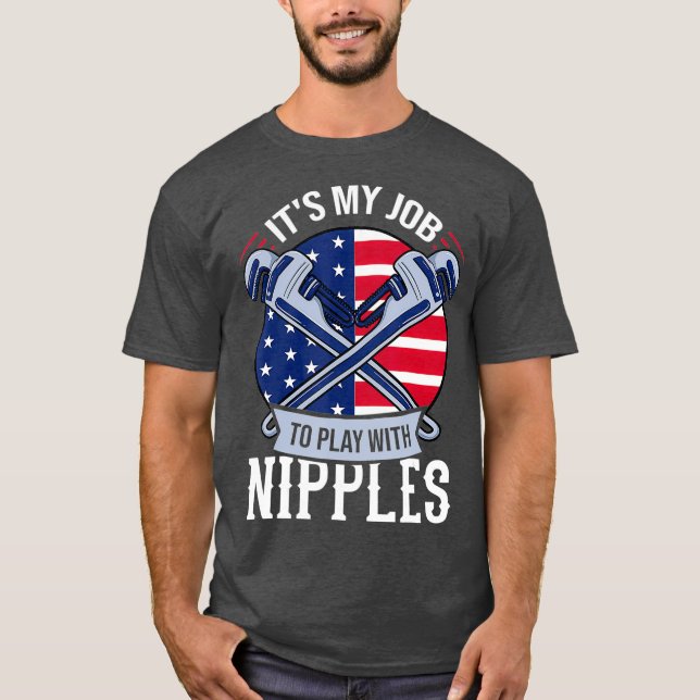 Pipefitter Steamfitter Gift Plumber USA T-Shirt (Front)