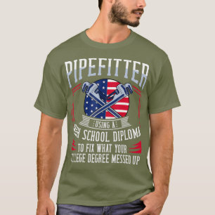 Pipefitter Steamfitter Gift Plumber USA T-Shirt