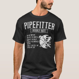 Pipefitter Steamfitter Plumber USA American Flag T-Shirt