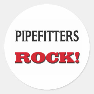 Pipefitters Rock Classic Round Sticker