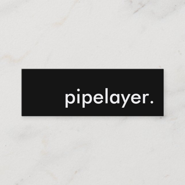 pipelayer. mini business card (Front)
