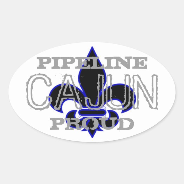 Pipeline Cajun Oval Sticker (Front)