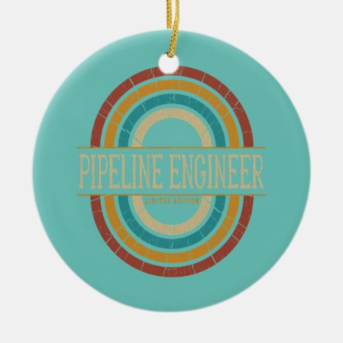 Pipeline Engineer Vintage Retro  Ceramic Ornament