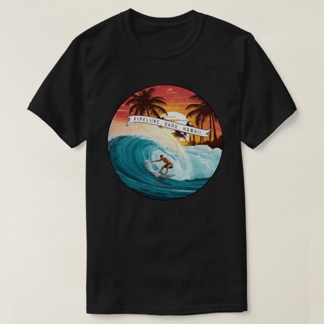 Pipeline, Oahu, Hawaii T-Shirt (Design Front)