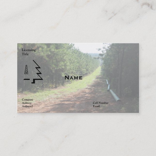 Pipeline Right-of-Way Business Card (Front)