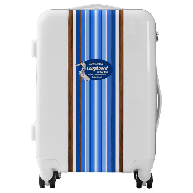 Pipeline Surfboard Hawaiian Competition Striped Luggage (Front)