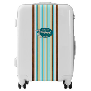 Pipeline Surfboard Hawaiian Competition Striped Luggage